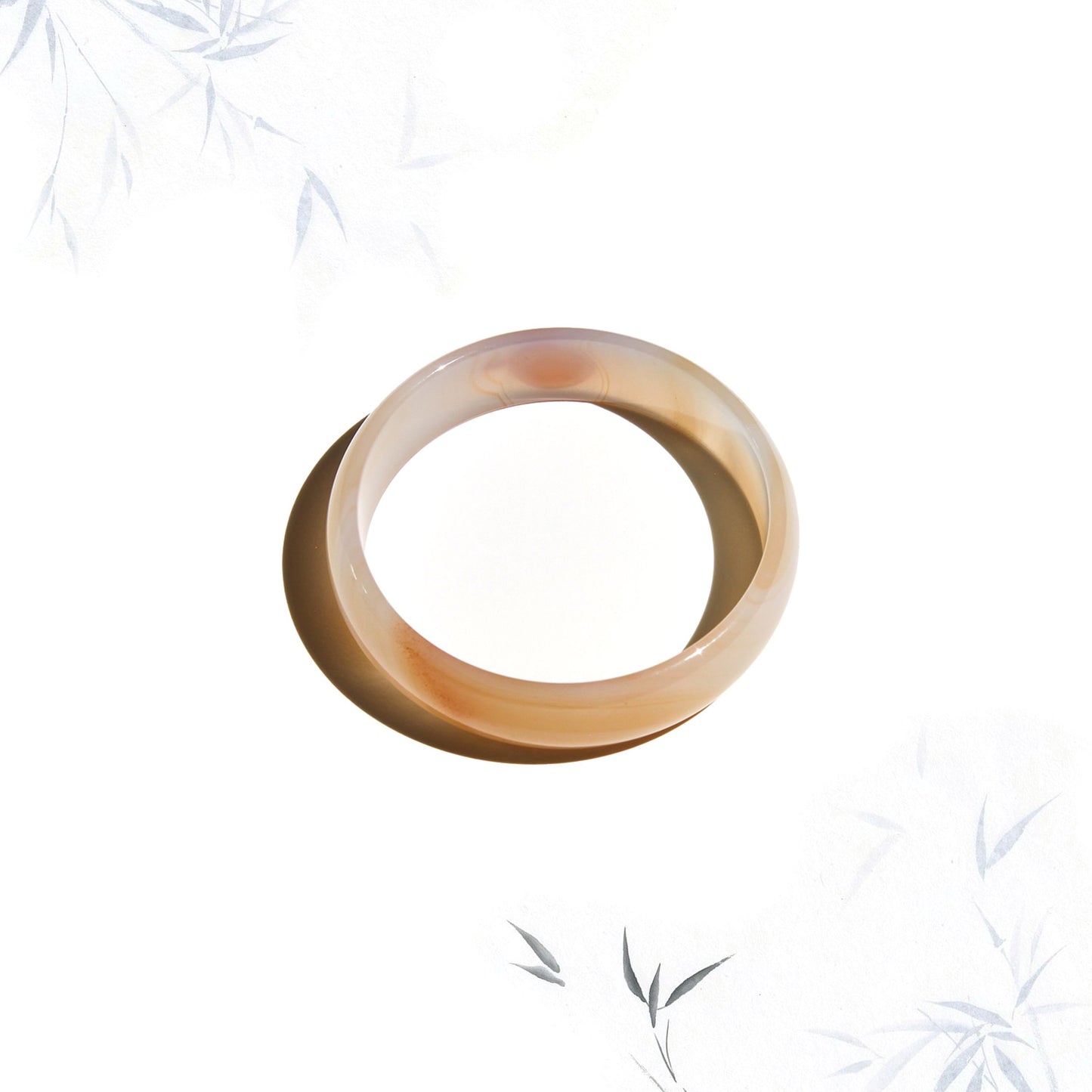 Born Once | "Koi" Agate Jade Bangle Classic Round