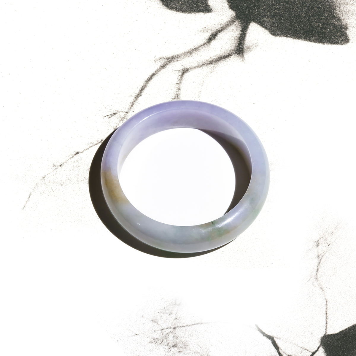 Born Once | "Lilac Bloom" - Lavender Jadeite Jade Bangle Classic Round