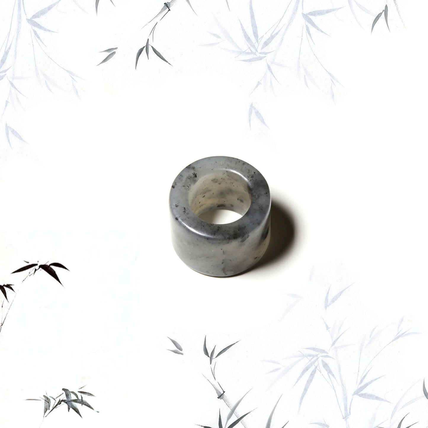 Born Once | "Ink Stone" Serpentine Jade Band Ring