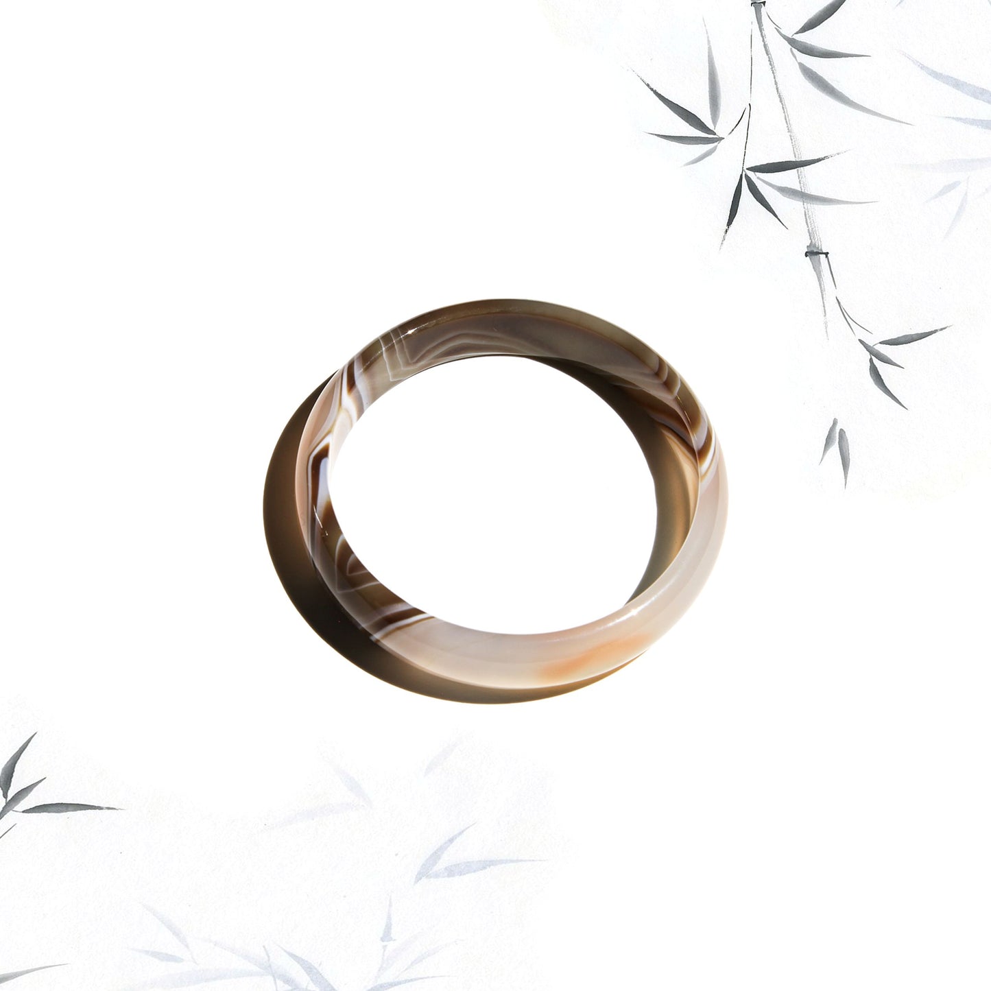 Born Once | "Deep Earth" Agate Bangle Classic Round
