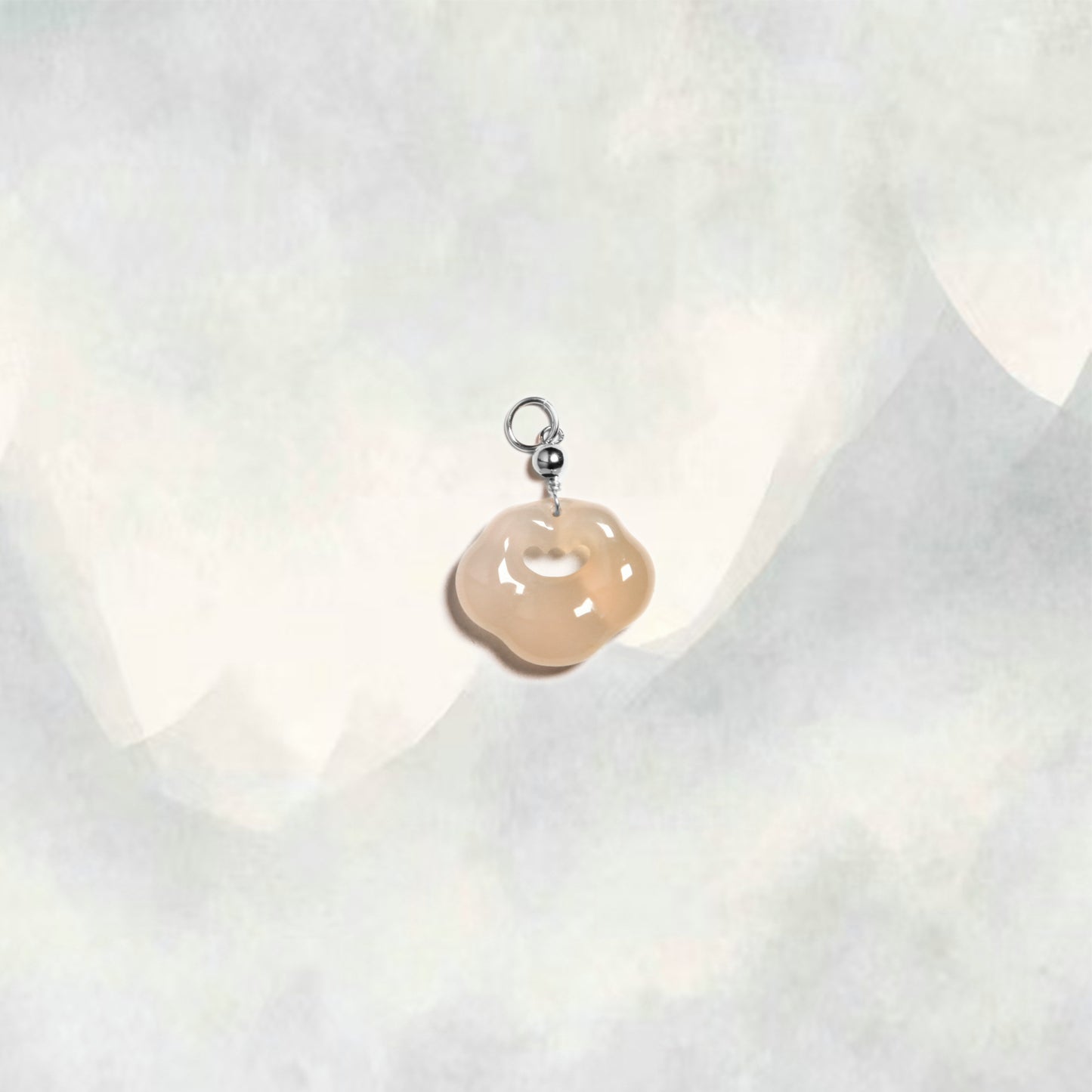 Yun | Honey Chalcedony Mini Cloud Lock Charm - Earth
