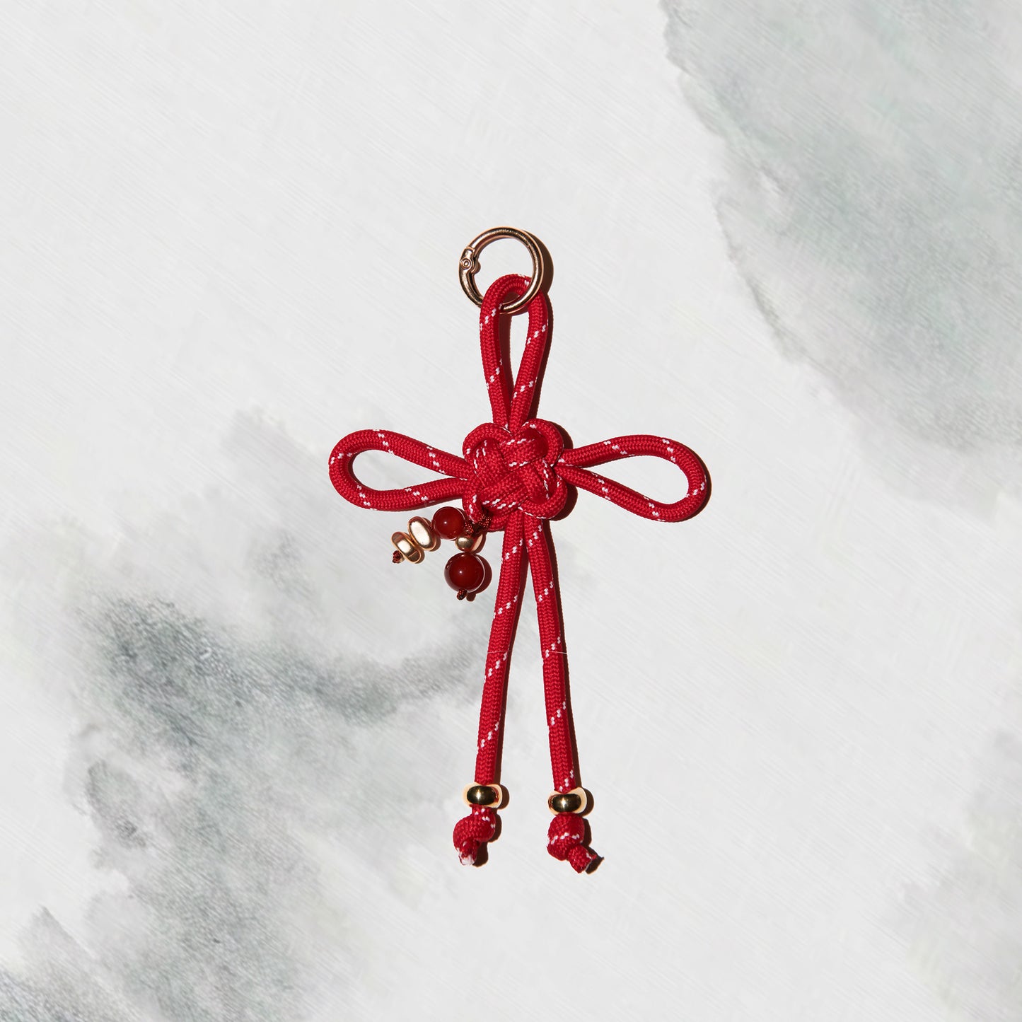 Jie | Fortune Knot Carnelian Bag Charm - Fire