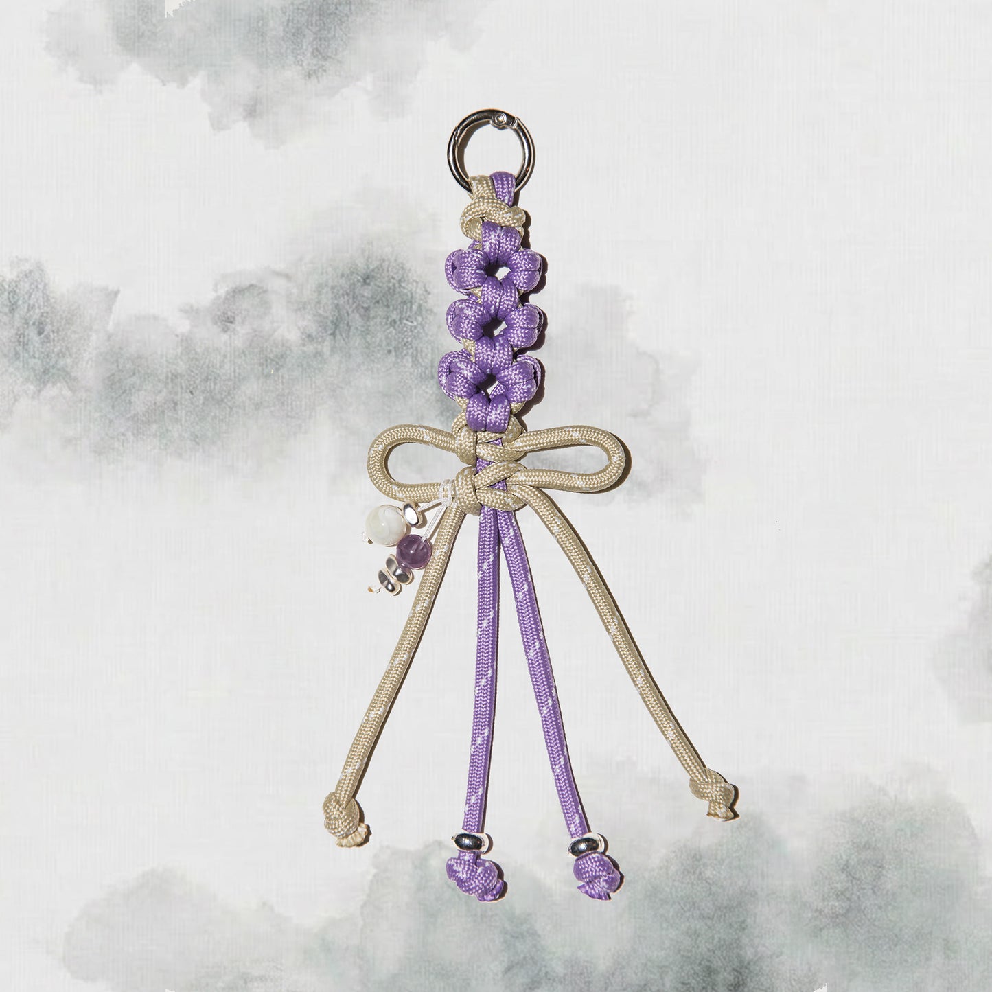 Jie | Peach Blossom Amethyst Bag Charm