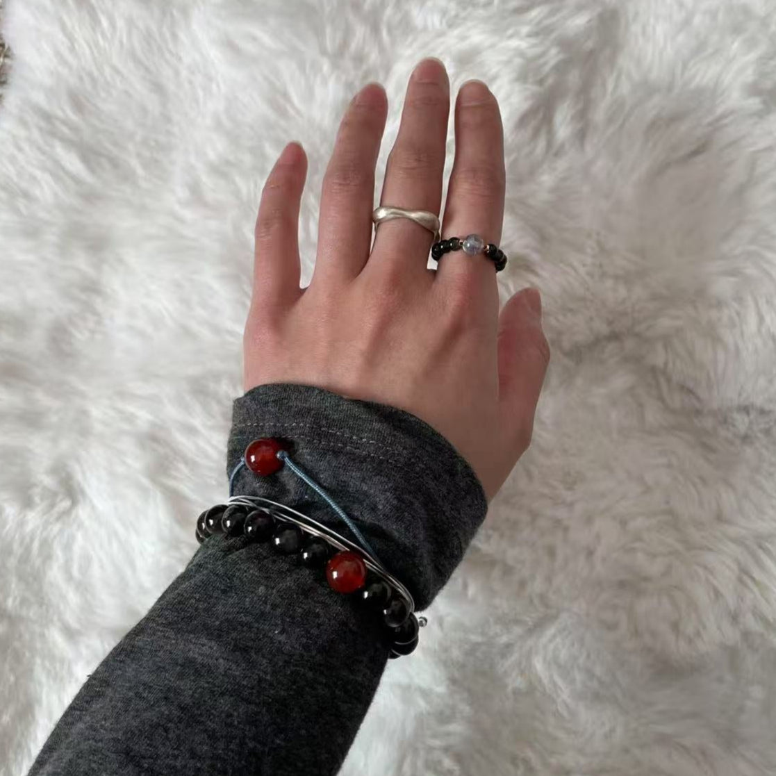 Threads Le Destin | Red Carnelian Cord Bracelet - Courage