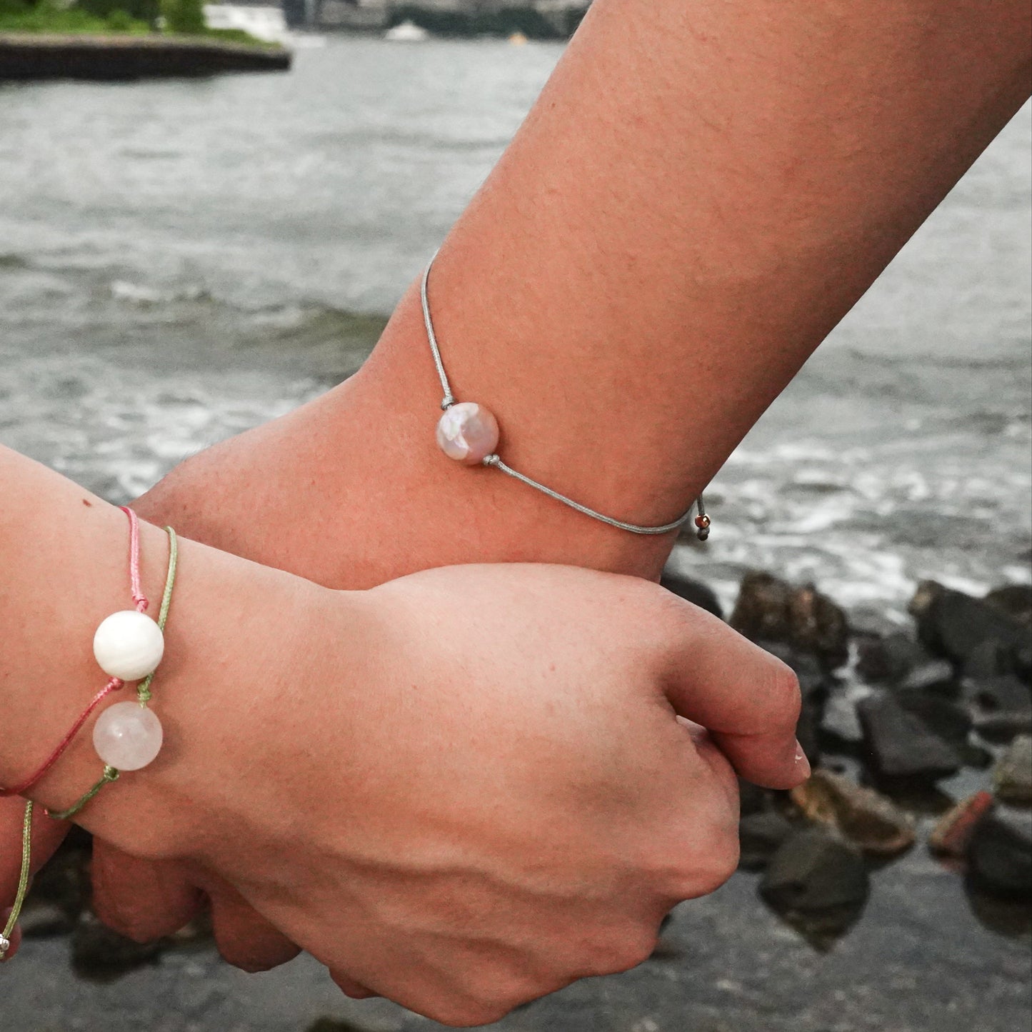 Threads Le Destin | Sakura Agate Cord Bracelet - Bloom