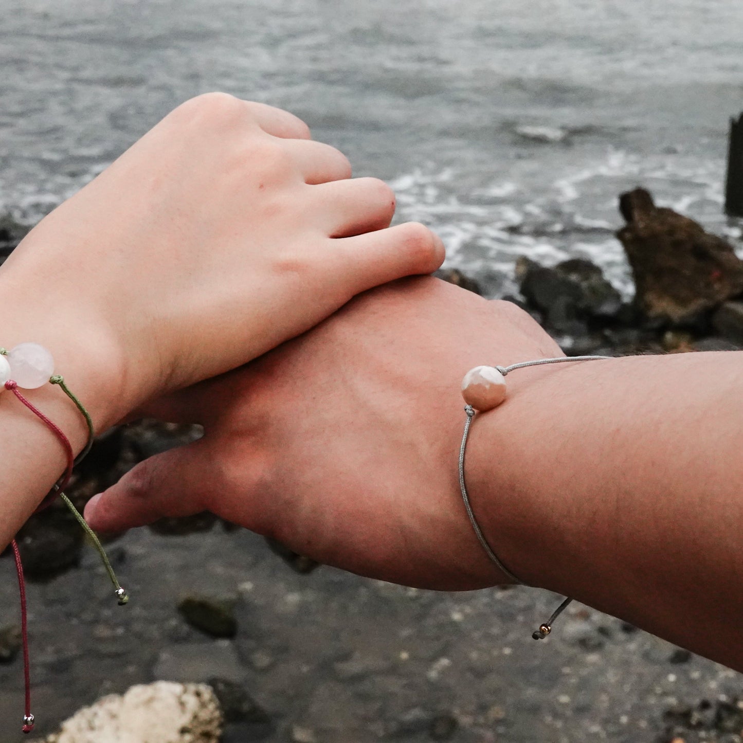 Threads Le Destin | Sakura Agate Cord Bracelet - Bloom