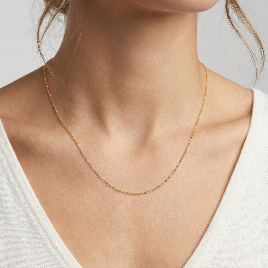 Sterling Silver Fine Cable Chain Necklace