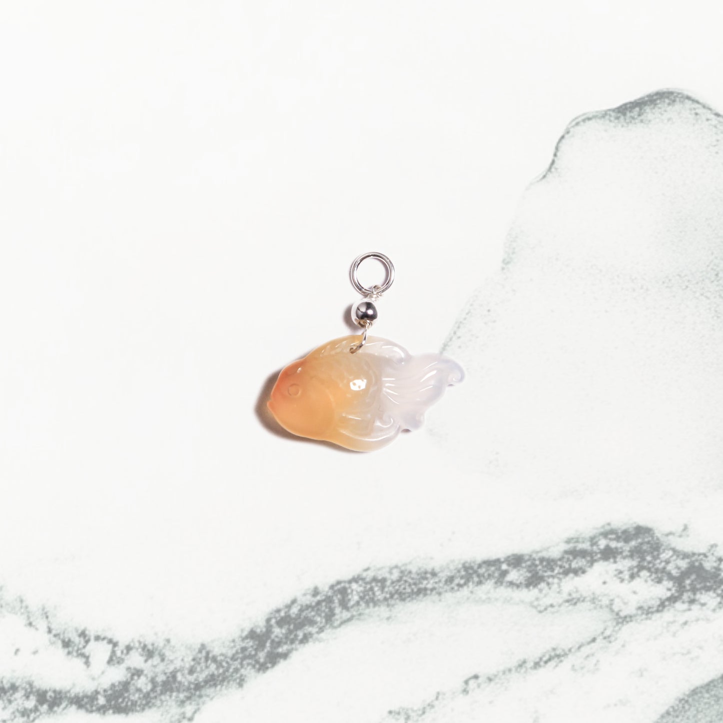 Lucky Goldfish - Carnelian Agate Charm