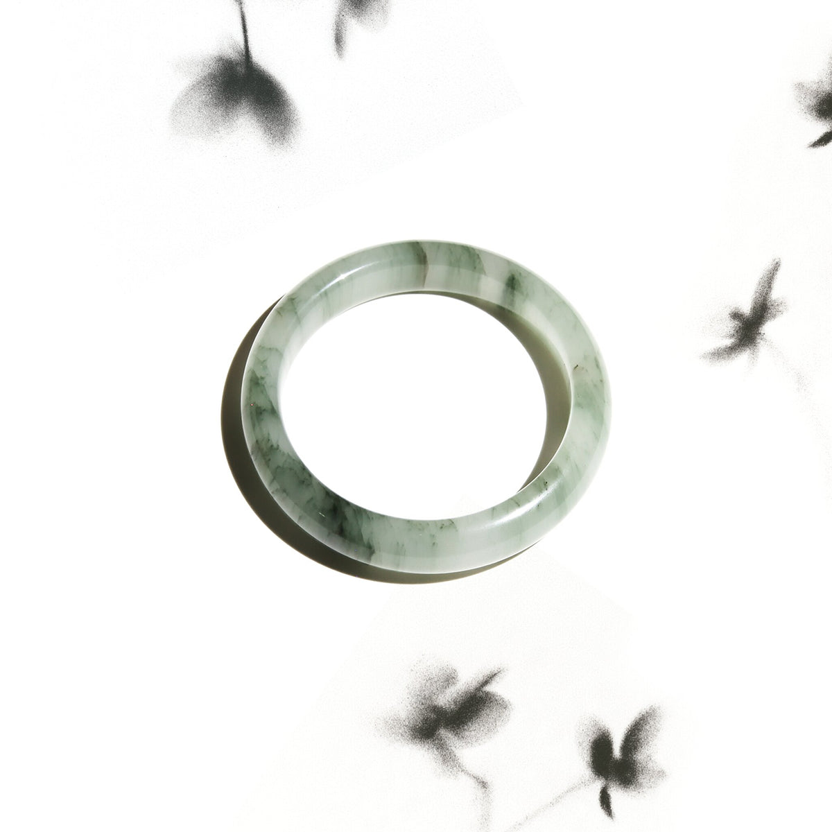 Born Once | "Hidden Stream" - Tianshan Jade Bangle Classic Round