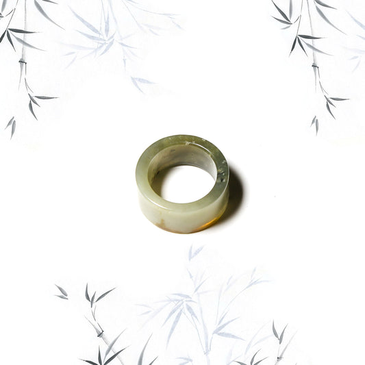 Born Once | "Liquid Gold" Serpentine Jade Band Ring