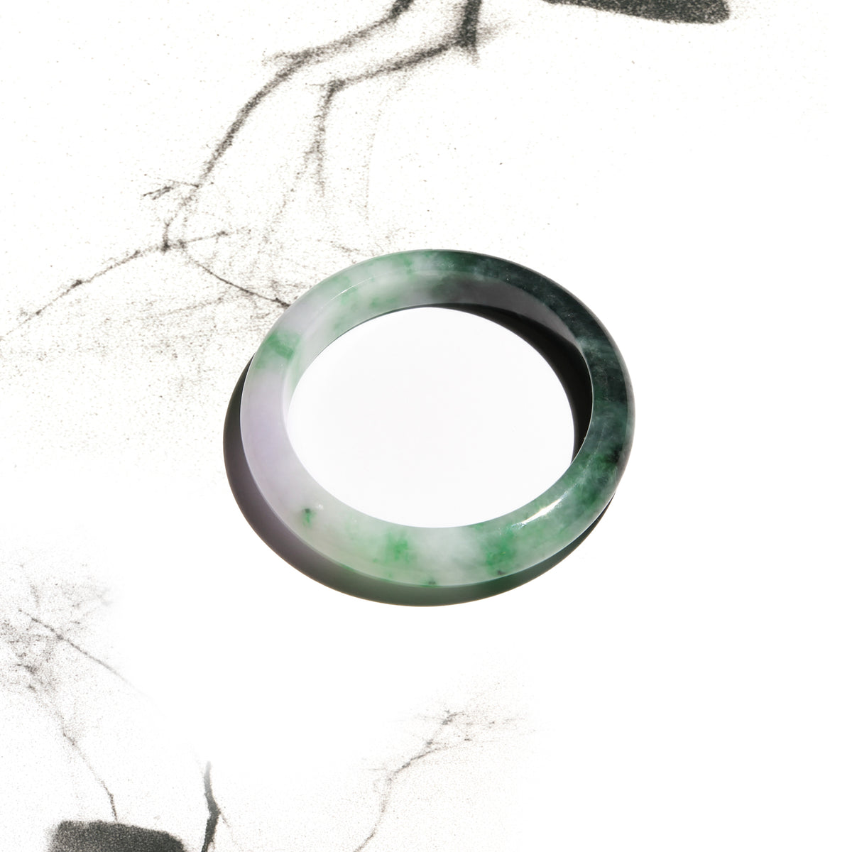 Born Once | "Passing Light" - Jadeite Jade Bangle Classic Round