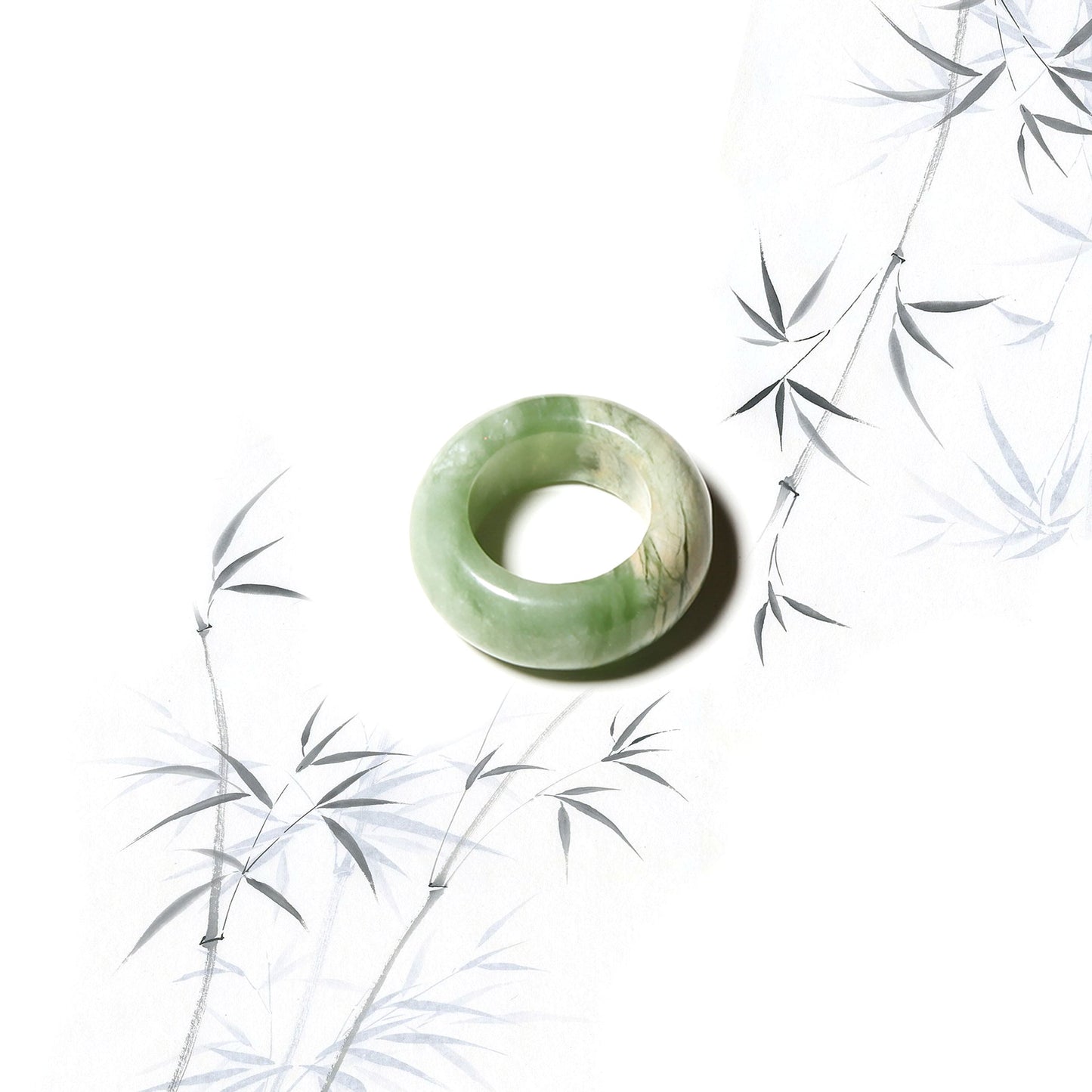 Born Once | "Green Fruit" Serpentine Jade Donut Ring