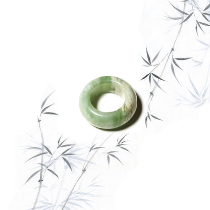 Born Once | "Green Fruit" Serpentine Jade Donut Ring