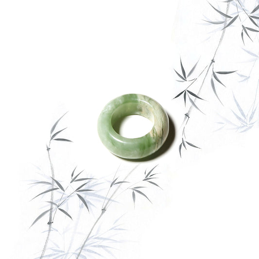 Born Once | "Green Fruit" Serpentine Jade Donut Ring