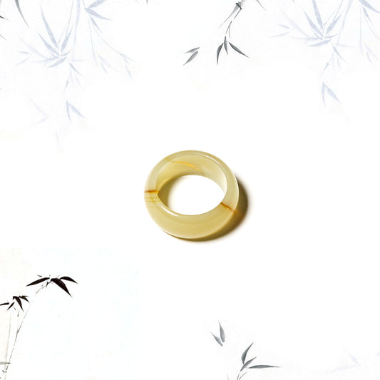 Born Once | "Honey" Serpentine Jade Band Ring