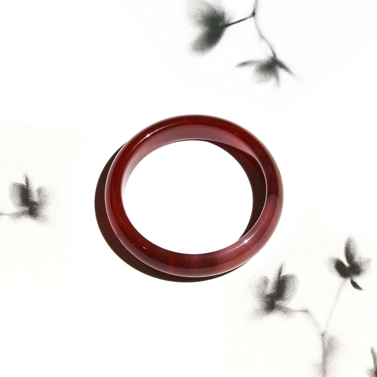 Born Once | "Crimson Moon" Carnelian Bangle Classic Round