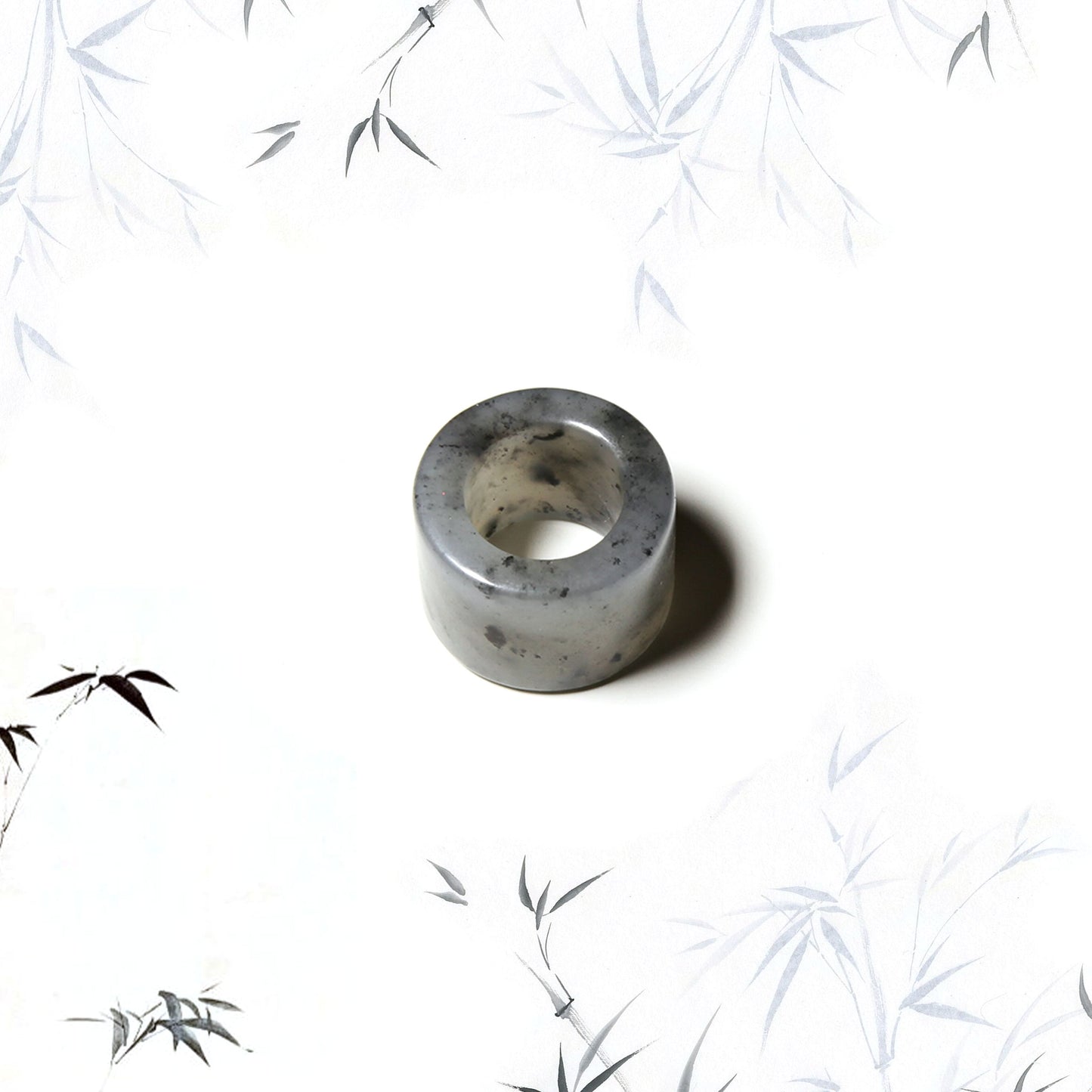 Born Once | "Ink Stone" Serpentine Jade Band Ring