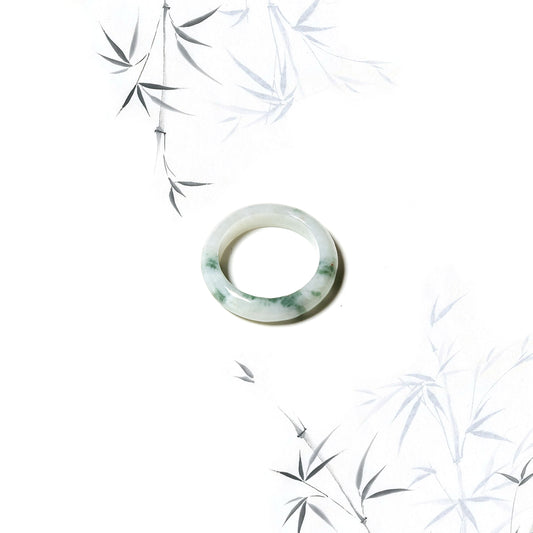 Born Once | "Jade Cloud" Mottled Jadeite Jade Ring