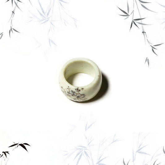 Born Once | "Blossom" Serpentine Jade Domed Ring