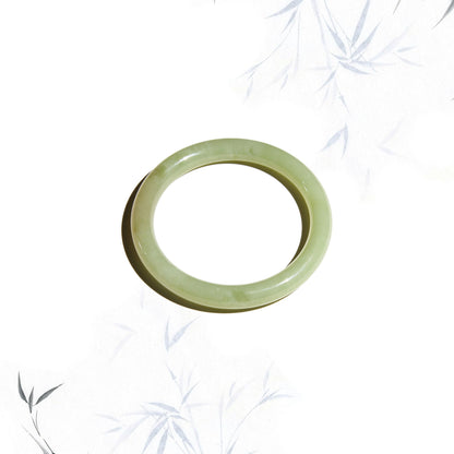 Born Once | "Celadon" - Serpentine Jade Bangle Full Round