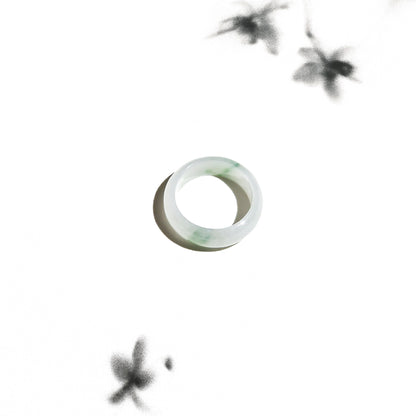 Born Once | "Tea Leaves" Mottled Jadeite Jade Ring