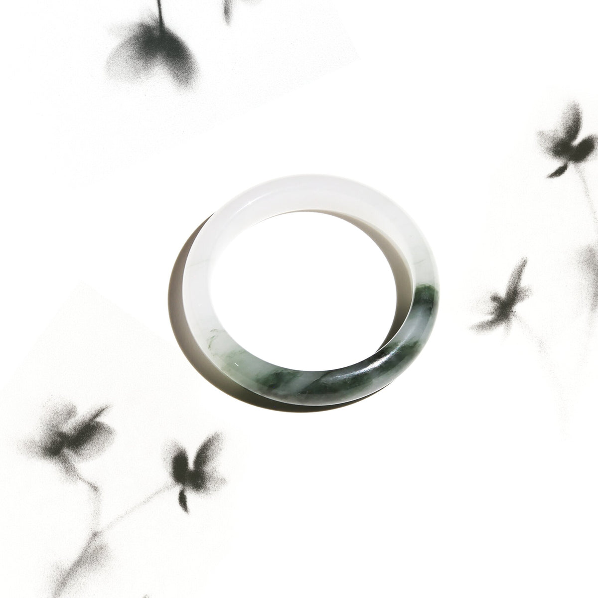 Born Once | "Between Mountains & Water" - Tianshan Jade Bangle Classic Round