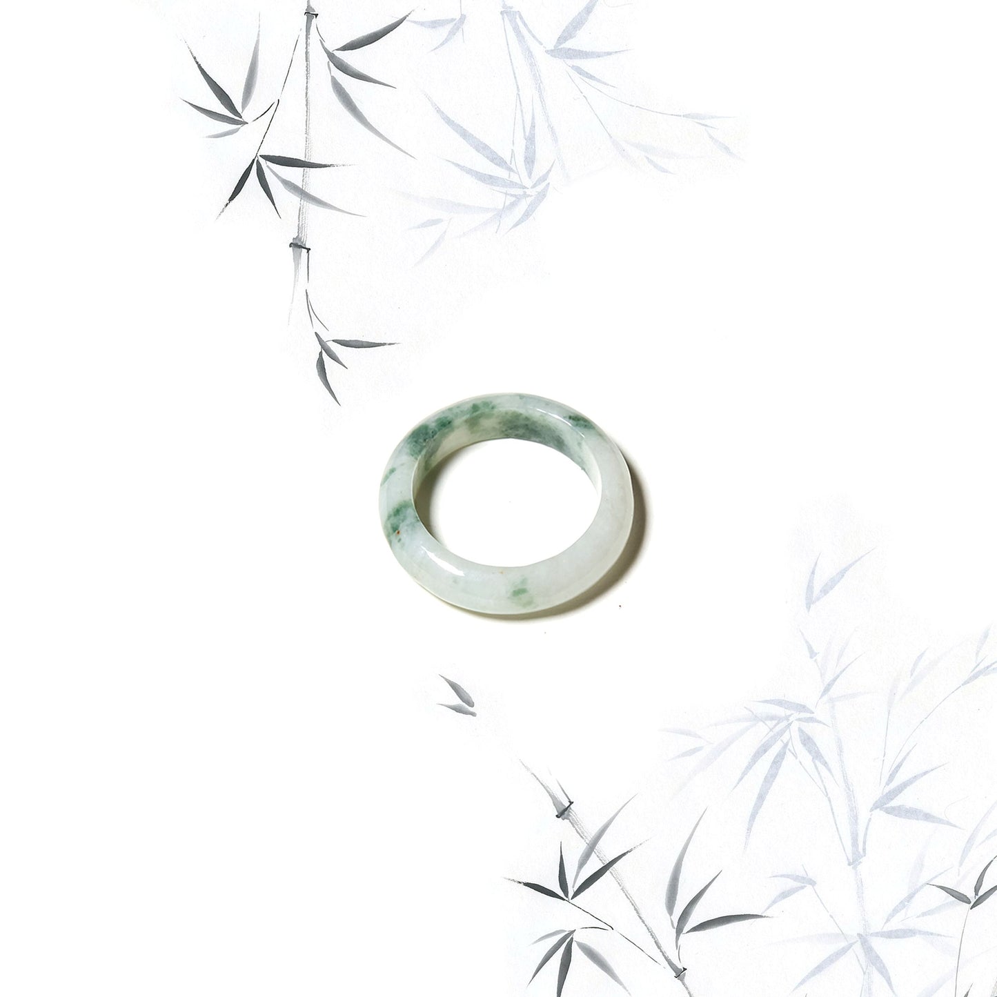 Born Once | "Jade Cloud" Mottled Jadeite Jade Ring