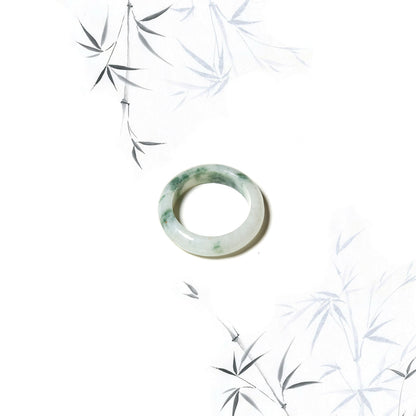 Born Once | "Jade Cloud" Mottled Jadeite Jade Ring
