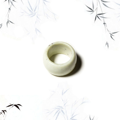 Born Once | "Blossom" Serpentine Jade Domed Ring