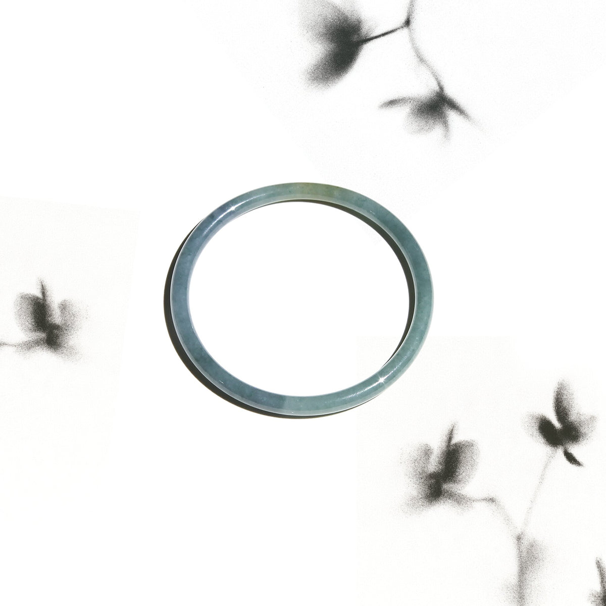 Born Once | "Alpine Pool" - Jadeite Jade Bangle Slender Round