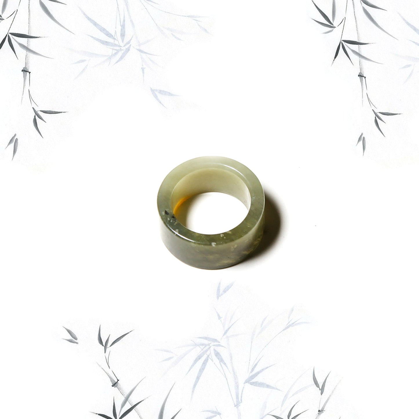 Born Once | "Liquid Gold" Serpentine Jade Band Ring