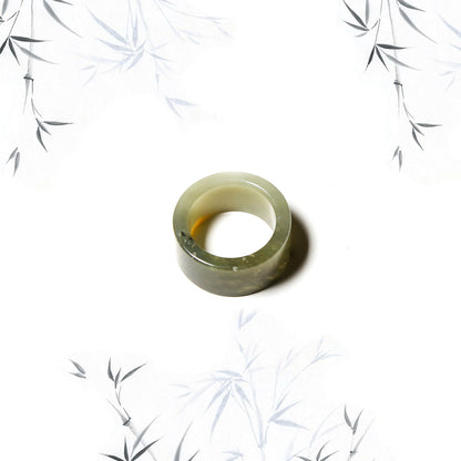 Born Once | "Liquid Gold" Serpentine Jade Band Ring