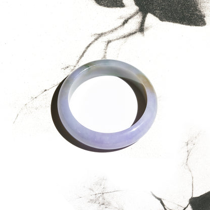 Born Once | "Lilac Bloom" - Lavender Jadeite Jade Bangle Classic Round