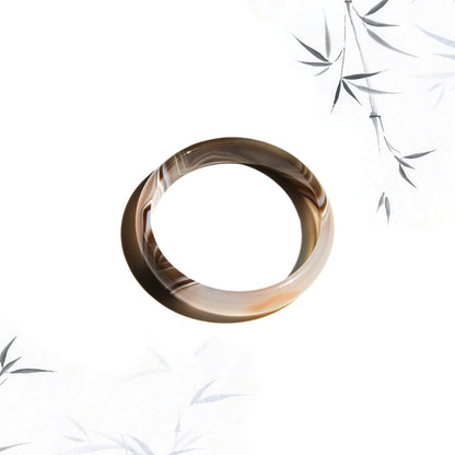 Born Once | "Deep Earth" Agate Bangle Classic Round