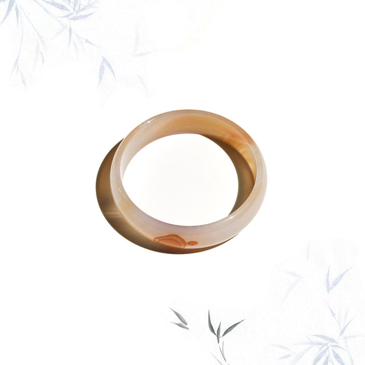 Born Once | "Koi" Agate Jade Bangle Classic Round