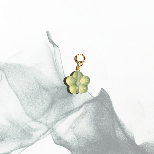 Peach Blossom - Serpentine Jade Charm