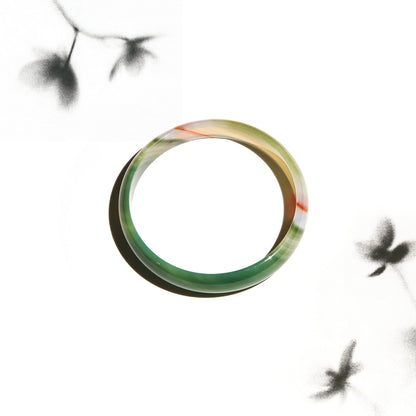 Born Once | "Wild Meadow" Agate Bangle Classic Round