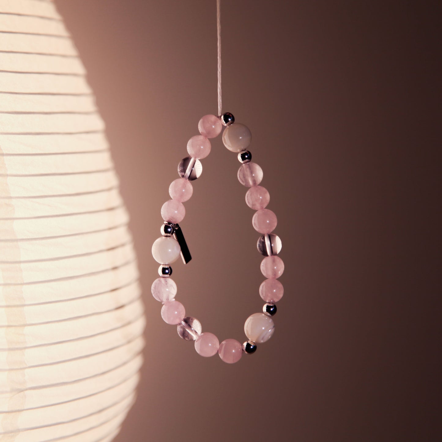 Moon Petal Bracelet - Rose Quartz Mother of Pearl