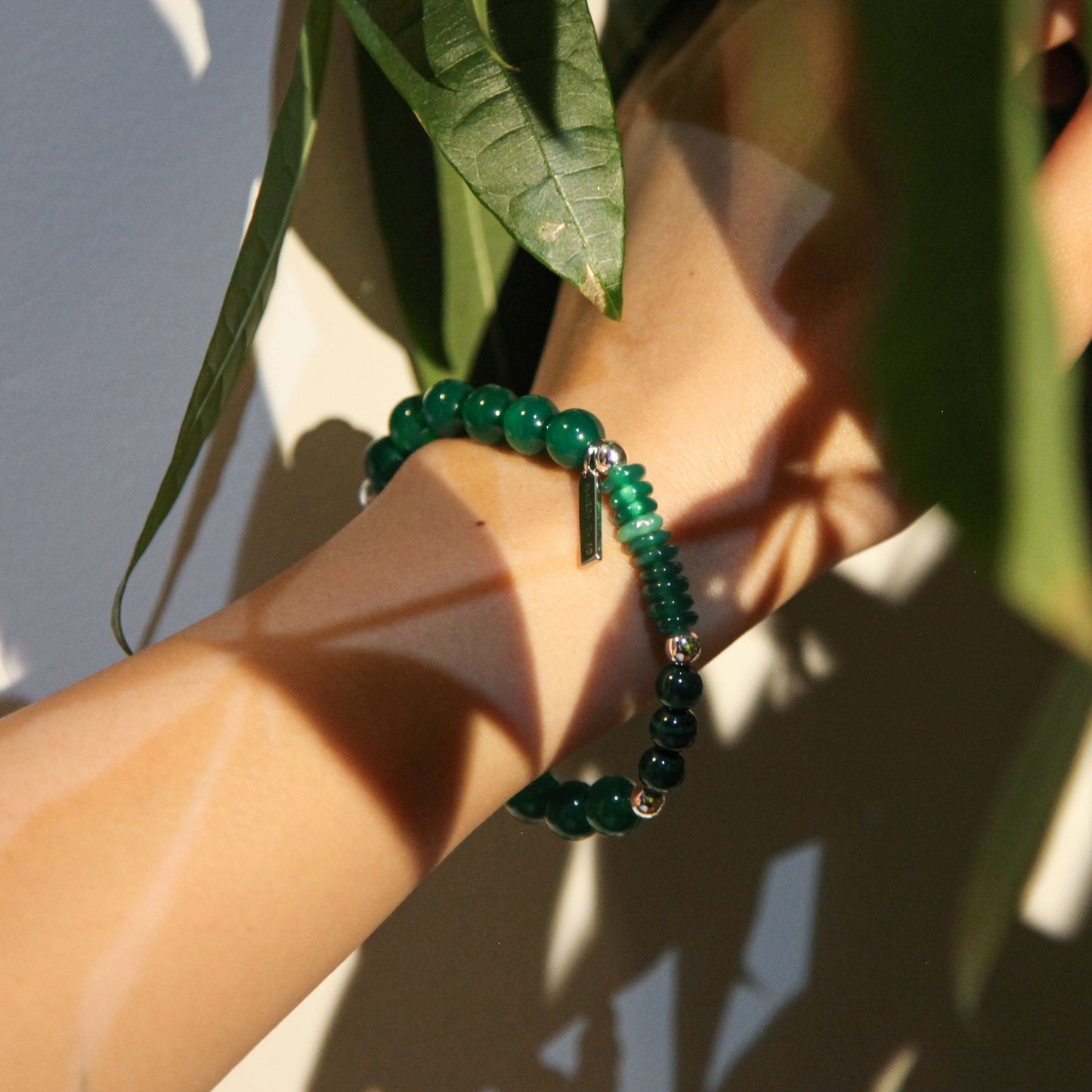 Jade Iride Bracelet - Malachite Green Chalcedony