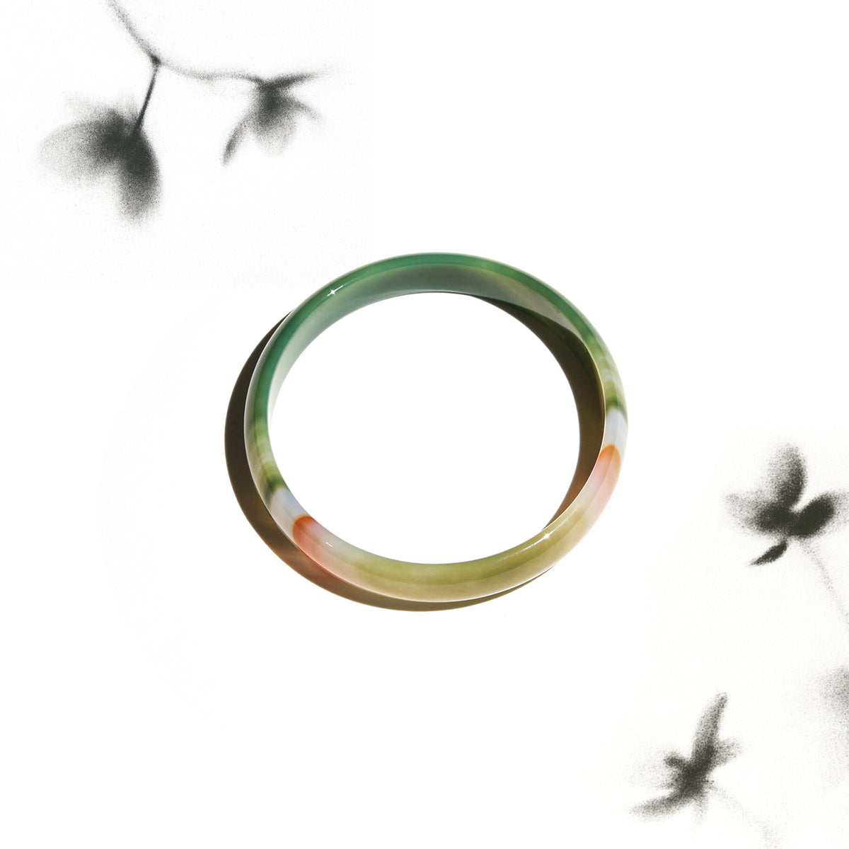 Born Once | "Wild Meadow" Agate Bangle Classic Round