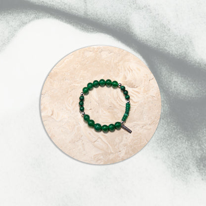 Jade Iride Bracelet - Malachite Green Chalcedony