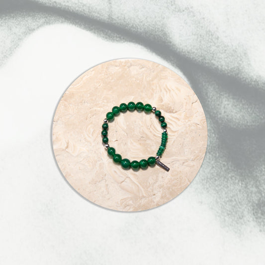 Jade Iride Bracelet - Malachite Green Chalcedony