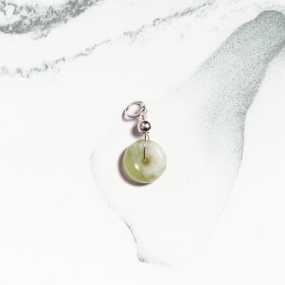 Mini Ping An - Snowflake Jade Charm