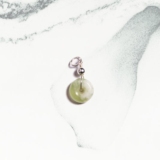 Mini Ping An - Snowflake Jade Charm
