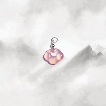 Yun | Pink Chalcedony Mini Cloud Lock Charm - Fire