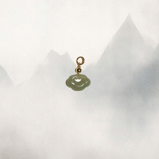 Yun | Nephrite Jade Baby Cloud Lock Charm - Wood