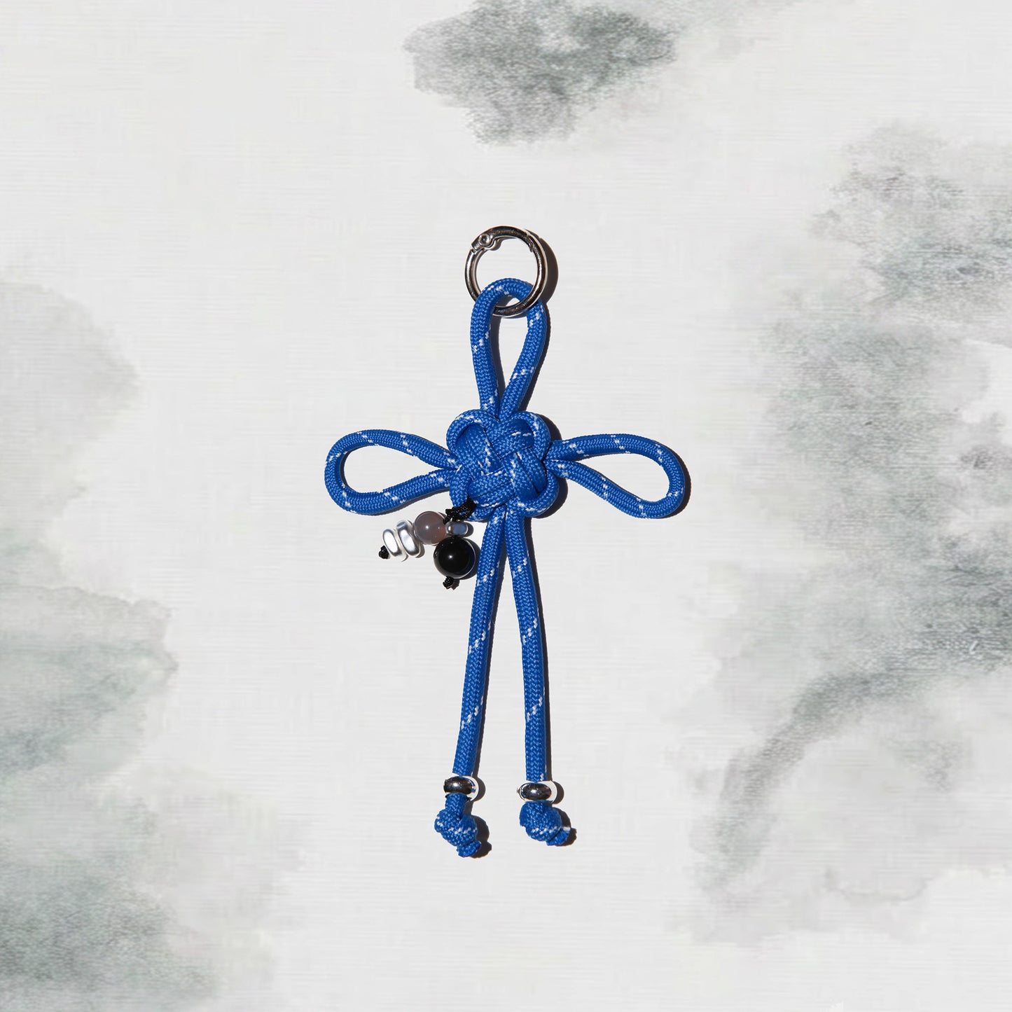 Jie | Fortune Knot Obsidian Bag Charm - Water