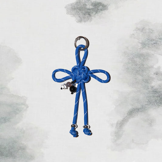 Jie | Fortune Knot Obsidian Bag Charm - Water
