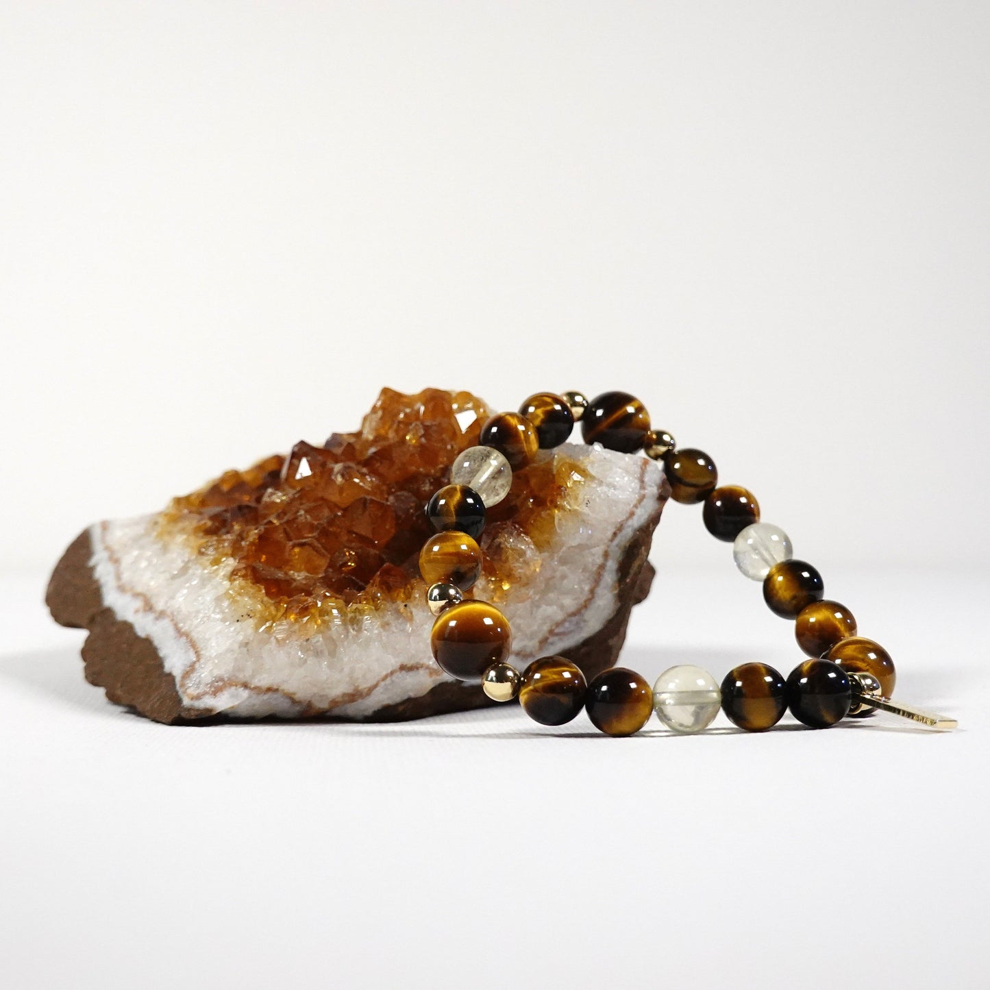 Earth's Vision Bracelet Tiger's Eye Citrine Crystal