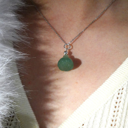 Lotus Pod - Jade Stone Charm